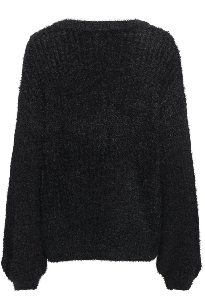 JDYJOLA STRUCTURE L/S V-NECK PULL K 15328348 BLACK