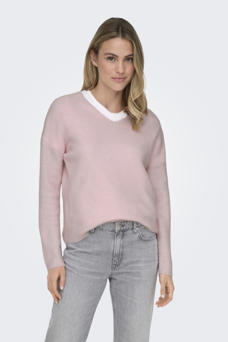 Only onlcamilla v-neck l/s pullover knt