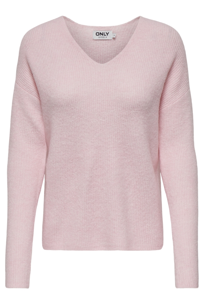 ONLCAMILLA V-NECK L/S PULLOVER KNT 15204588 POTPOURRI/MELANGE