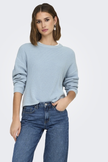 Only Trui ONLLUNA LS O-NECK PULLOVER KNT NCA 15341307 CASHMERE BLUE