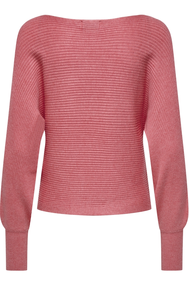 ONLADALINE L/S SHORT PULLO KNT NOOS 15226298 Tea Rose/W. MELANGE