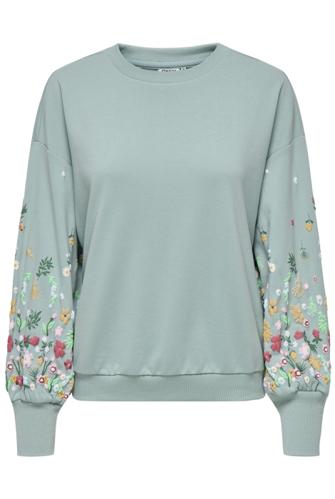 Only onlbrooke l/s o-neck flower swt noo