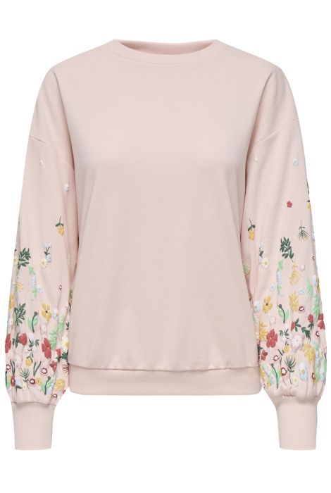 Only onlbrooke l/s o-neck flower swt noo