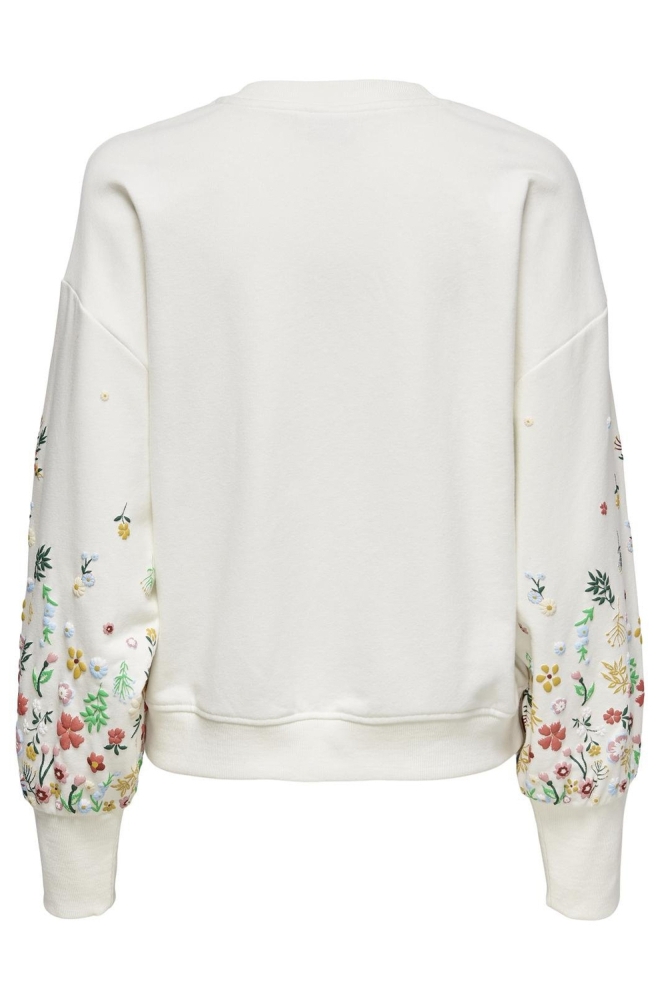 ONLBROOKE L/S O-NECK FLOWER SWT NOO 15216364 CLOUD DANCER