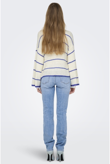 Only onlgeena 7/8 stripe o-neck knt