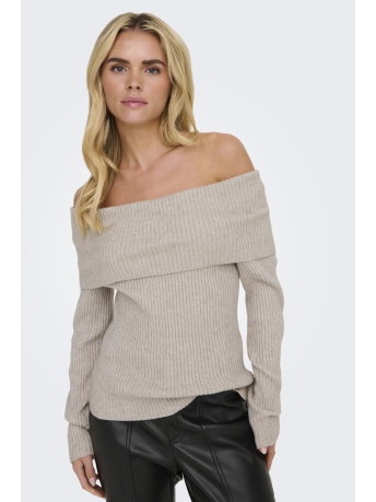 Only Trui ONLKATIA LS OFF SHOULDER KNT NOOS 15311830 Nacreous Cloud/Melange