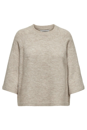 Only Trui ONLSIMONI 3/4 PULLOVER KNT NOOS 15333199 PUMICE STONE/MELANGE