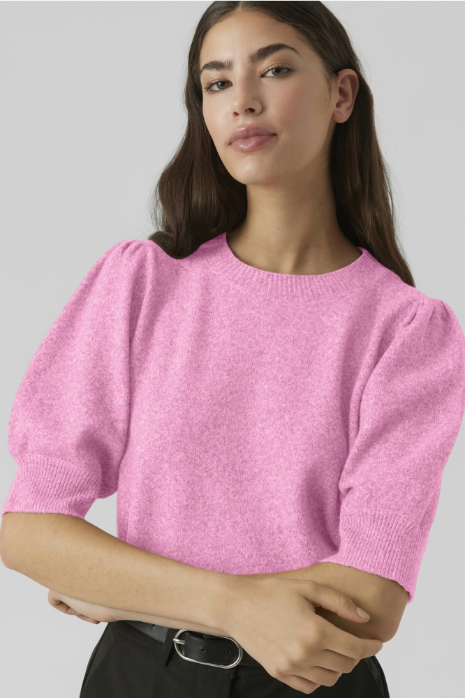 VMDOFFY 2/4 O-NECK PULLOVER GA NOOS 10278313 Bonbon/MELANGE