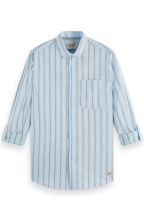 Scotch & Soda regular fit dobby stripe shirt