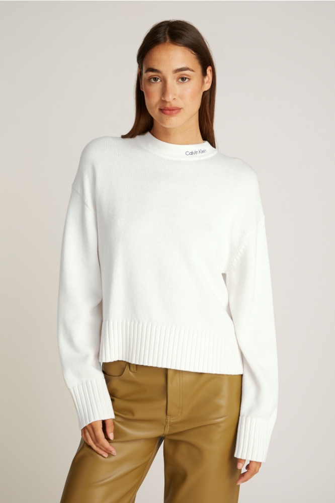 LOGO EMBRO SWEATER J20J225073 YBI IVORY