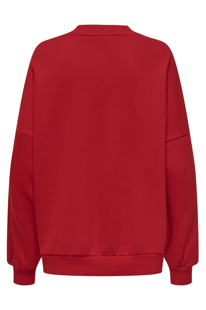 ONLDEBORAH L/S CLUB O-NECK SWT 15337256 MARS RED/NWRK