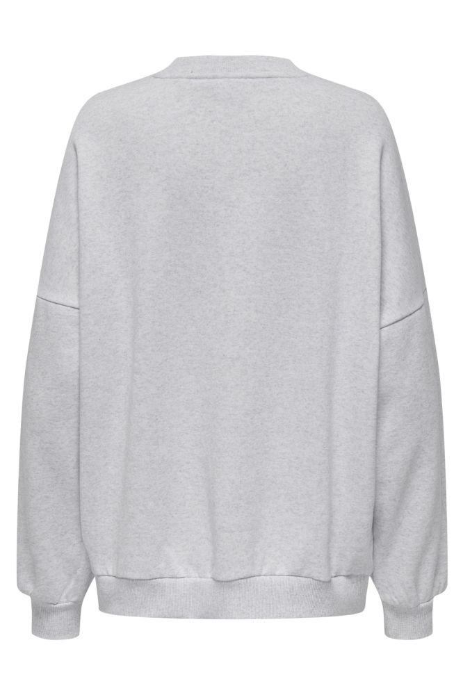 ONLDEBORAH L/S CLUB O-NECK SWT 15337256 LIGHT GREY MELANGE/KNOXVILLE