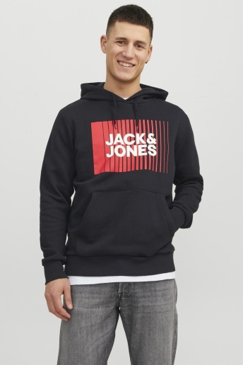 Jack & Jones Trui JJECORP LOGO SWEAT HOOD PLAY NOOS 12233599 Black