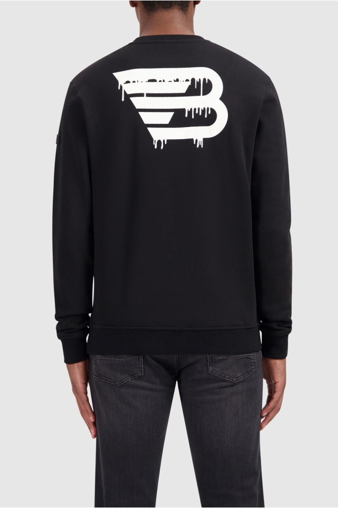 DRIPPING LOGO SWEATER 24039302 02 BLACK