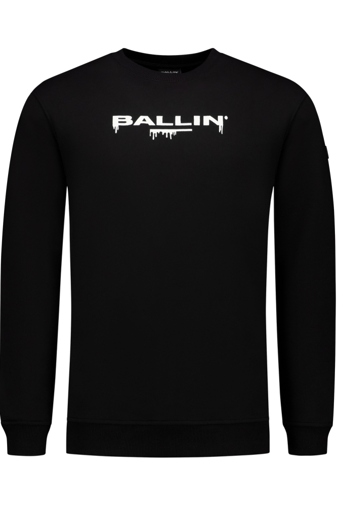 DRIPPING LOGO SWEATER 24039302 02 BLACK