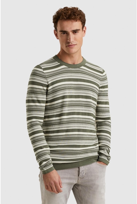 Cast Iron r-neck cotton modal stripe