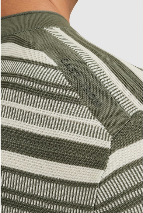 Cast Iron r-neck cotton modal stripe