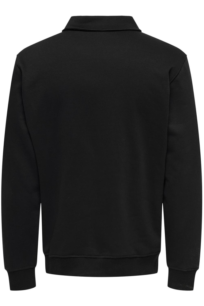 ONSDAVID REG HALF ZIP SWEAT NOOS 22032331 BLACK