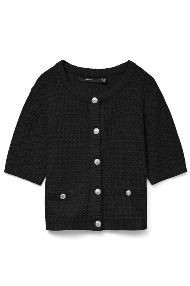 VMHARPER 2/4 BUTTON PULLOVER EXP 10327603 BLACK