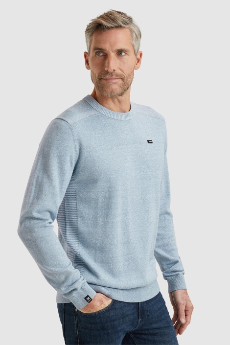 Vanguard crewneck cotton linen blend