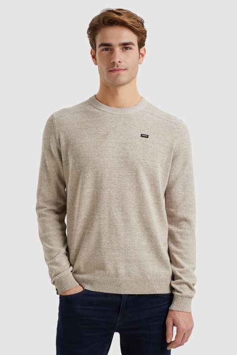 Vanguard crewneck cotton linen blend