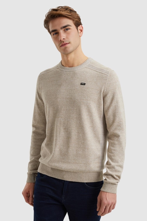 Vanguard crewneck cotton linen blend