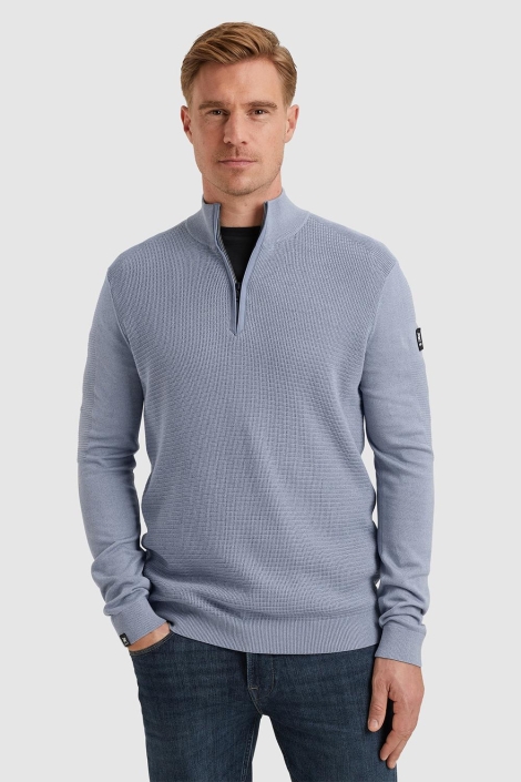 Vanguard half zip collar cotton modal mouli