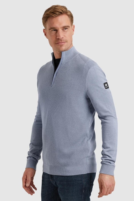 Vanguard half zip collar cotton modal mouli