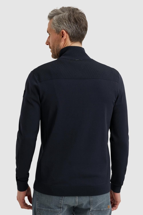 Vanguard half zip collar viscose blend