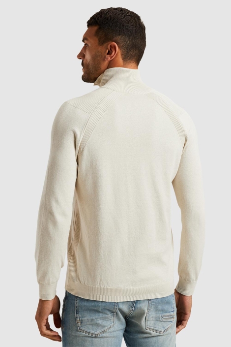 Cast Iron half zip collar cotton stretch