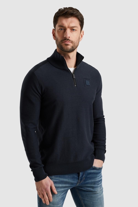 PME legend half zip collar cotton modal