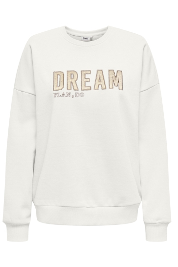 Only Trui ONLLILLA L/S SATIN O-NECK CS SWT 15357248 CLOUD DANCER/DREAM