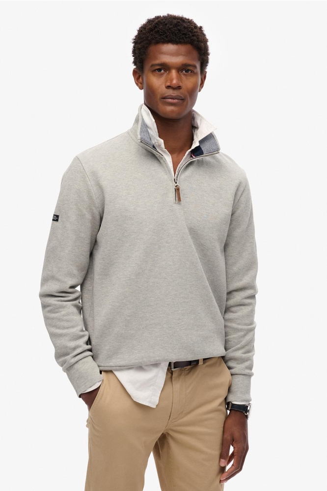 CORE PIQUE HALF ZIP M2014078A GREY MARL