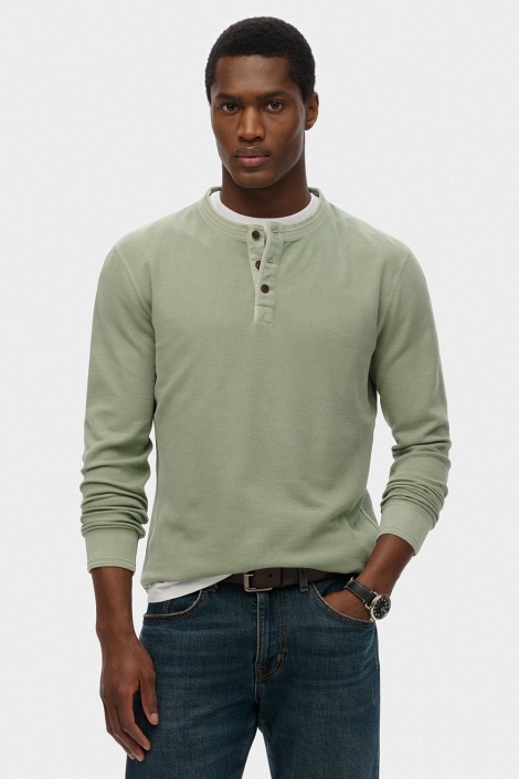 Superdry lw textured grandad top