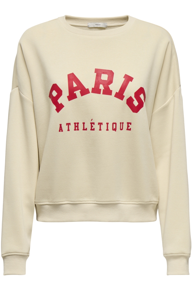 ONLSWEAT LIFE L/S CREW O SIZE STATE 15254183 BIRCH/PARIS ATHL