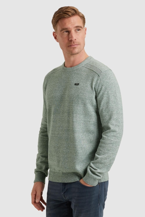 Vanguard crewneck cotton linen blend