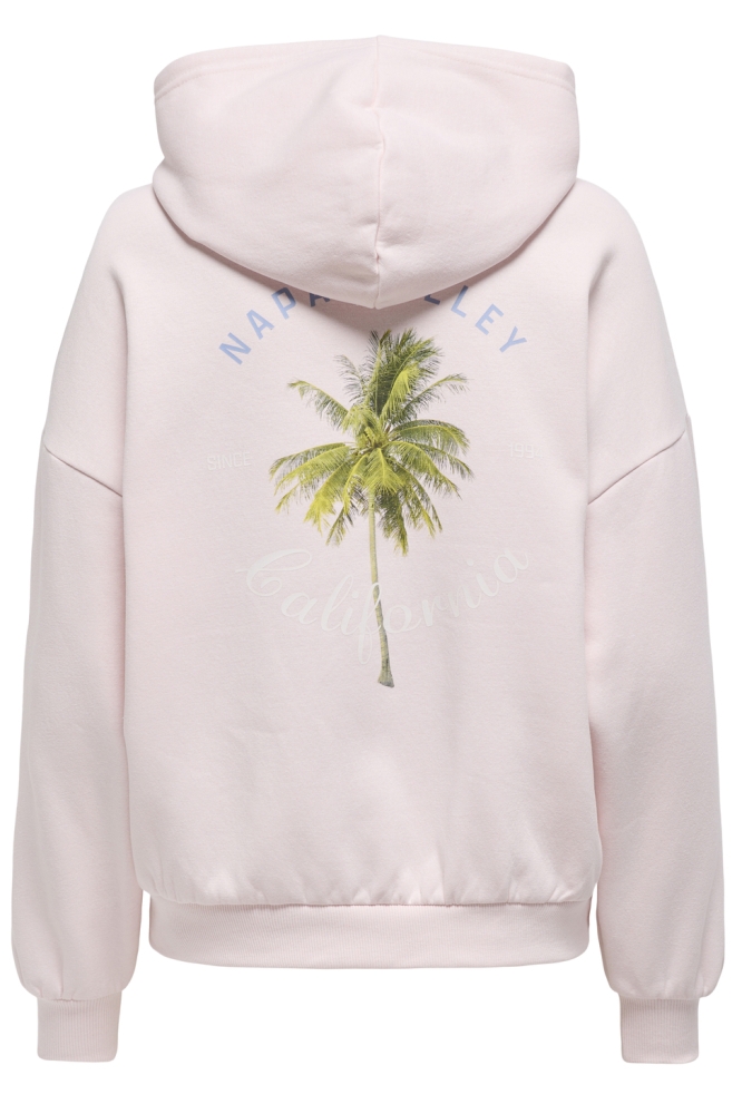 ONLKAREN L/S HOODIE PRINT BOX CS SW 15350675 BARELY PINK/NAPA BAREL