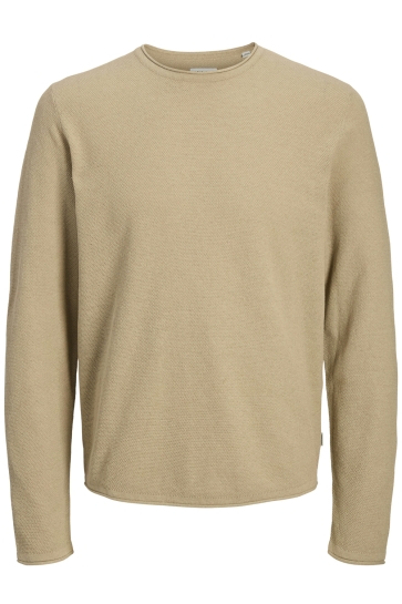 Jack & Jones Trui JJSHAWN KNIT CREW NECK 12269642 Oxford Tan