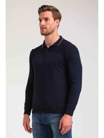 Gabbiano Polo LANGE MOUWEN POLO KNIT 614770 301 Navy