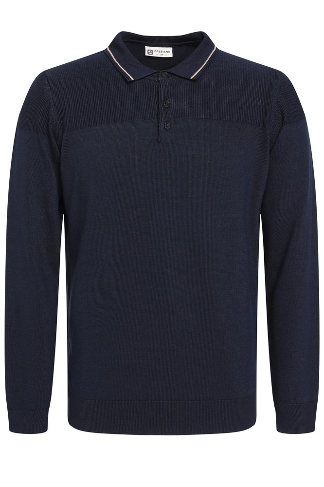 LANGE MOUWEN POLO KNIT 614770 301 Navy