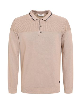 Gabbiano Polo LANGE MOUWEN POLO KNIT 614770 4445 Taupe