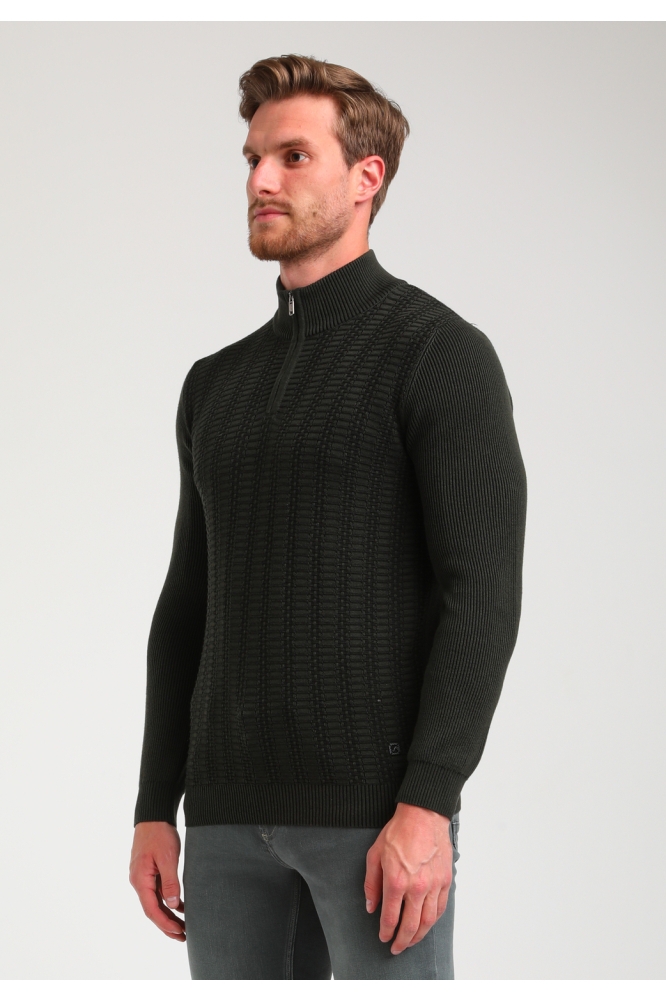 KNIT MELANGE SCHIPPERSTRUI 614778 502 army