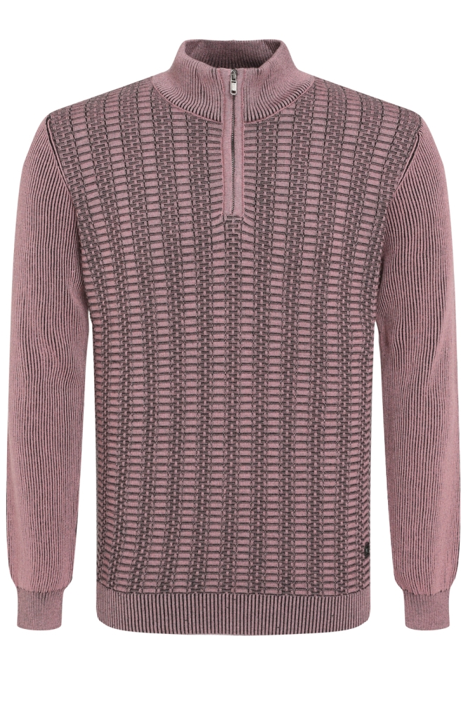 KNIT MELANGE SCHIPPERSTRUI 614778 704 mauve