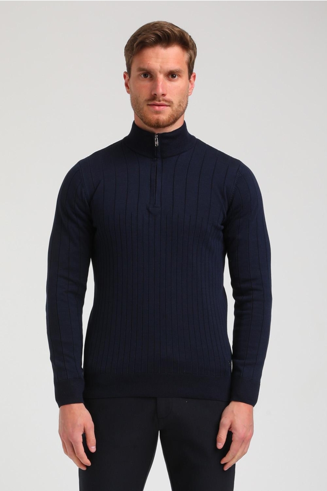 MINIMALISTISCHE KNIT SCHIPPERSTRUI 614779 301 Navy