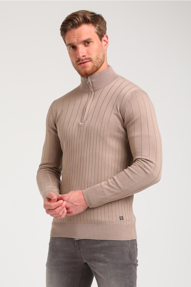 MINIMALISTISCHE KNIT SCHIPPERSTRUI 614779 4445 Taupe