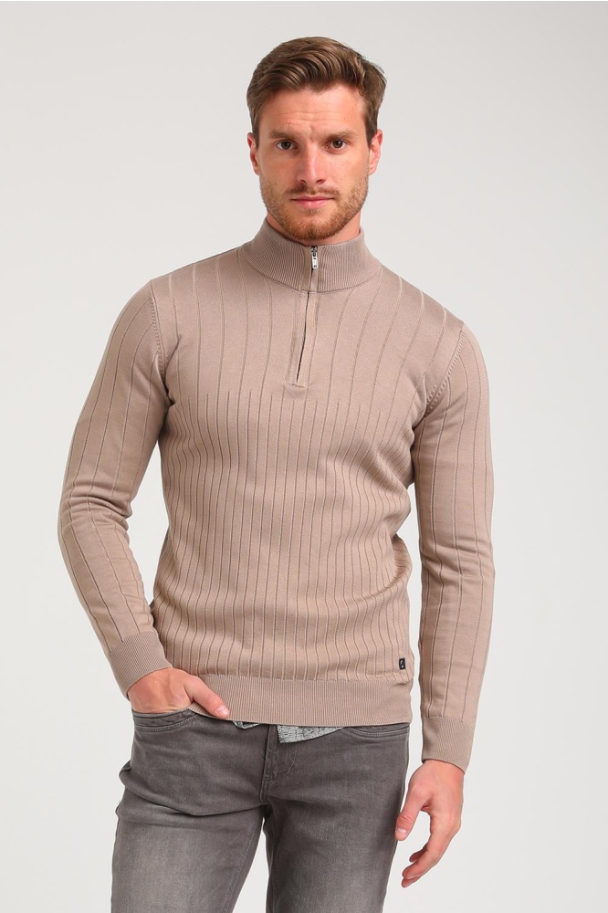 MINIMALISTISCHE KNIT SCHIPPERSTRUI 614779 4445 Taupe