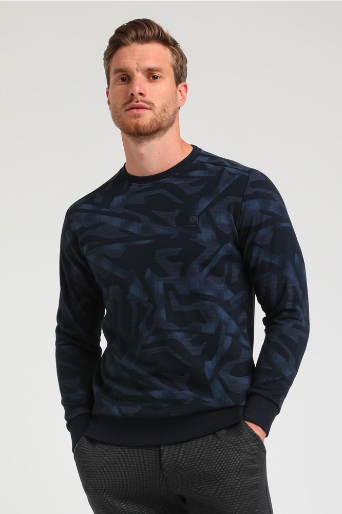 SWEATER MET PRINT 774770 301 Navy