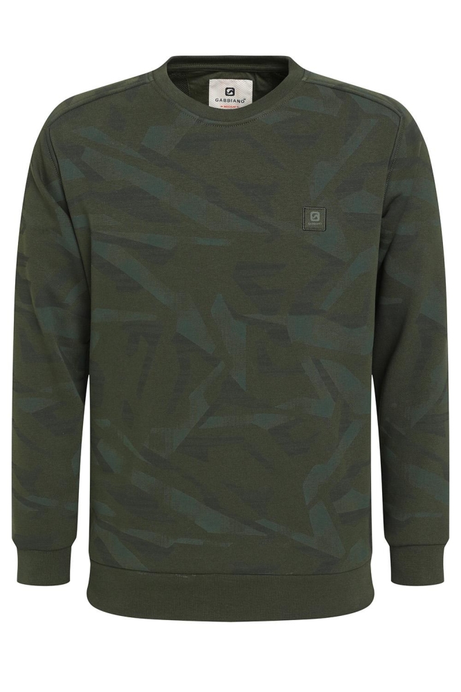 SWEATER MET PRINT 774770 502 Army