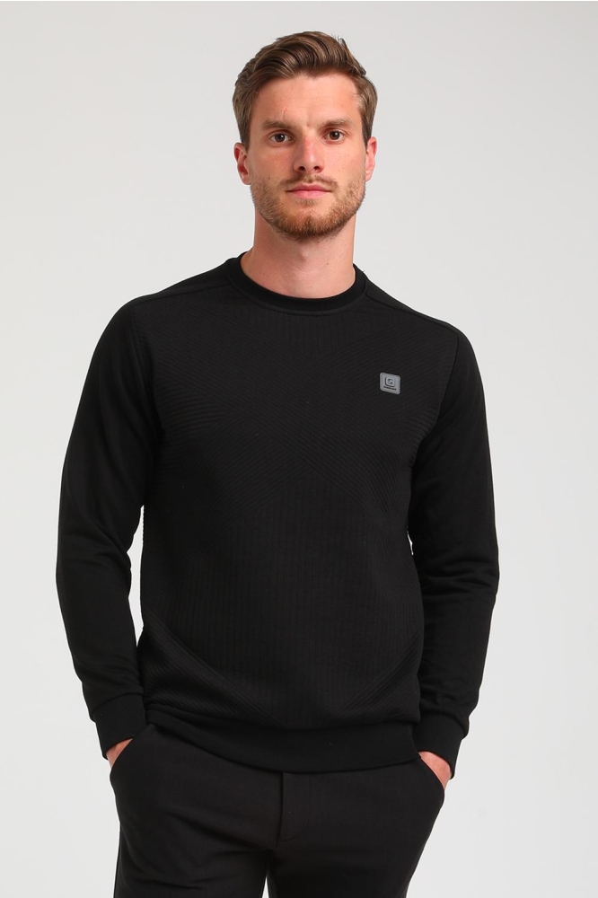 SWEATER WAFFLE STRUCTUUR 774783 201 Black