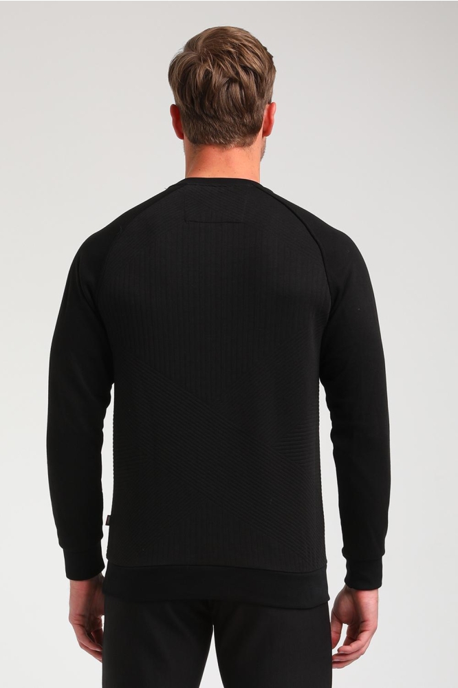 SWEATER WAFFLE STRUCTUUR 774783 201 Black